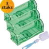 Wonact Muizenval - Diervriendelijke Muizenvallen Voor Binnen En Buiten - 3 Stuks - Verbeterd Model 2023 - Inclusief E-boek Met Vangtips En Schoonmaakborsteltje