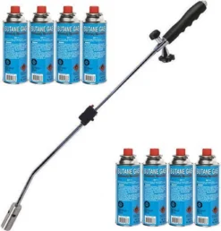 Onkruidbrander Set Met 8 Gasflessen