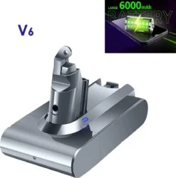 Accu Geschikt Voor Dyson Steelstofzuiger V6 - 6.000 MAH Batterij Geschikt Voor V6-serie DC62 DC58 DC59 DC61 DC72 DC74 SV03 SV06 SV09