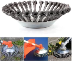 Onkruidborstel Voor Bosmaaier | 150mm /15 Cm Staalborstel Nieuw | Universele Onkruidborstel 150 Mm - Onkruidverwijderaar - Voegenborstel - Grastrimmer