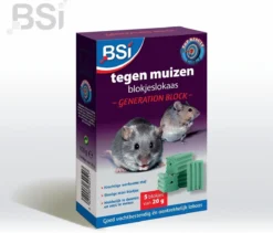 BSI - Generation Block - Tegen Muizen- Ongediertebestrijding - 100 G Lokaas - (5x20g)