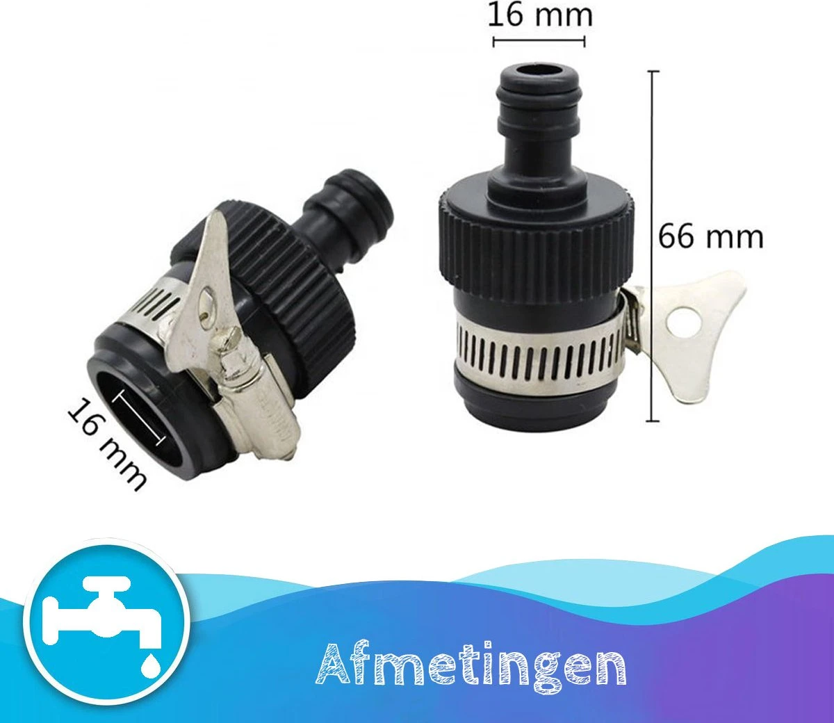 Summer Spark Universele Waterdief 14 – 20mm - Kraanstuk - Adapter Binnenkraan - Ook Geschikt Voor Gardena - Slangkoppeling - Afbeelding 2