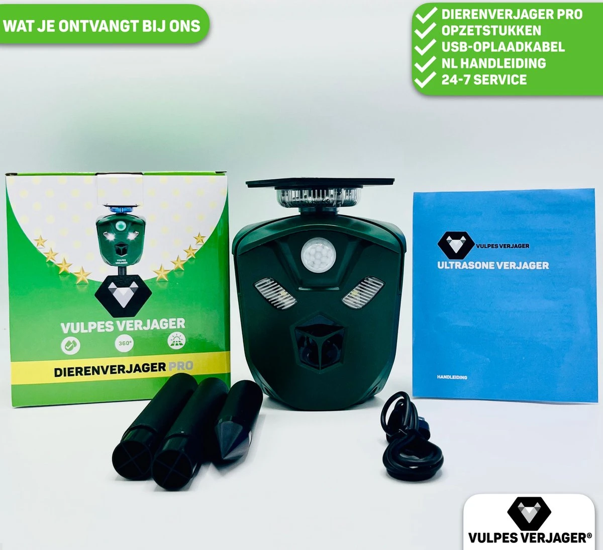 Vulpes Verjager® Ultrasone Kattenverjager Op Zonneenergie - Kattenschrik - Marterverjager - Waterdicht, 360° Bescherming & 20m Bereik - Afweermiddel Voor Vogels, Katten, Muizen Etc. - Afbeelding 9