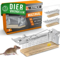 Strex Muizenval Voor Binnen En Buiten - Diervriendelijk - Levende Val - 2 Stuks