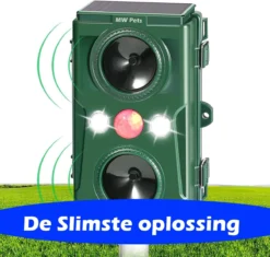 Milize Solar Kattenverjager - Honden En Kattenschrik - Muizenverjager - Marterverjager - Vogelverjager - Oplaadbare Batterijen - Bewegingssensor - Zonne Energie - USB Lader - Katten Verjager