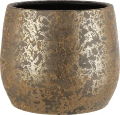 Mica Decorations Clemente Bloempot - H25,5 X Ø32 Cm - Terracotta - Goud