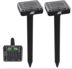 YUNICS ® Ultrasone Kattenverjager - Marterverjager - Oplaadbaar Door Zonne-energie En Micro USB. Incl. Micro USB Kabel