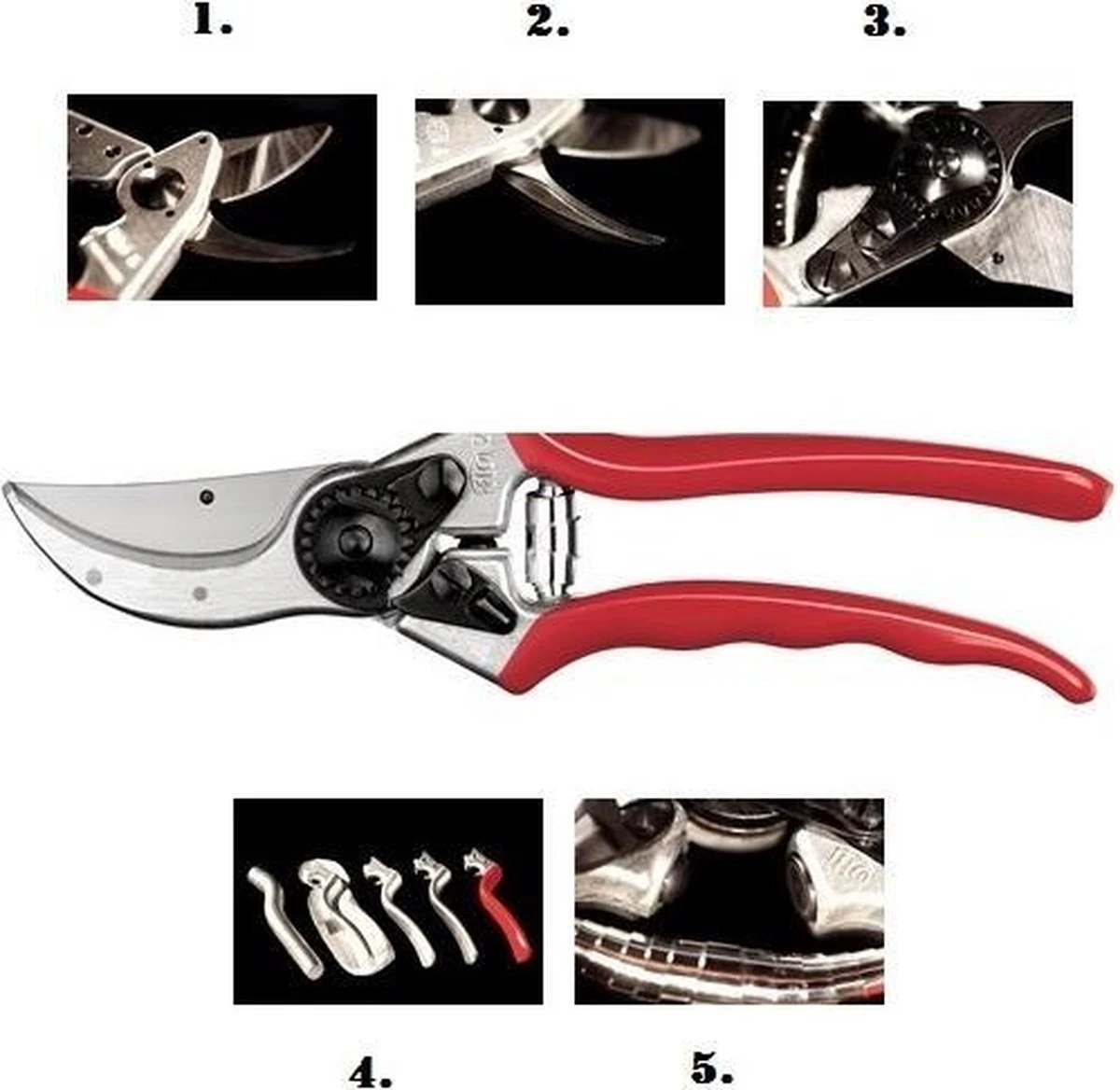 Felco 2 Snoeischaar - Rechtshandig - Max. Knipdiameter 25 Mm - Lengte 215 Mm - Afbeelding 5