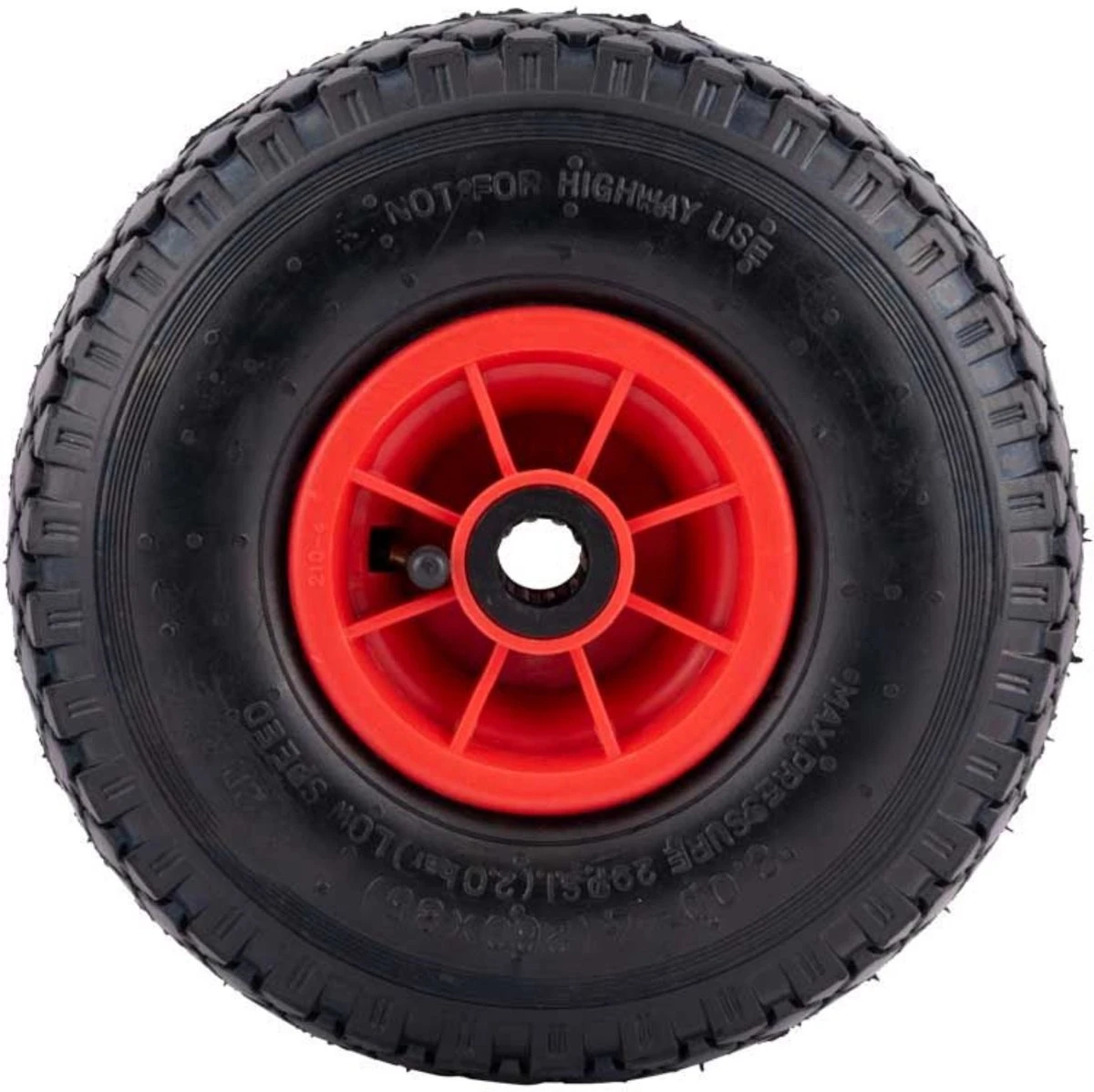 Benson Bolderkarwiel Steekwagenwiel Met Luchtband 3.00-4 | Asgatdiameter 20mm Rollager | Hoogte Wiel 26cm - Afbeelding 12