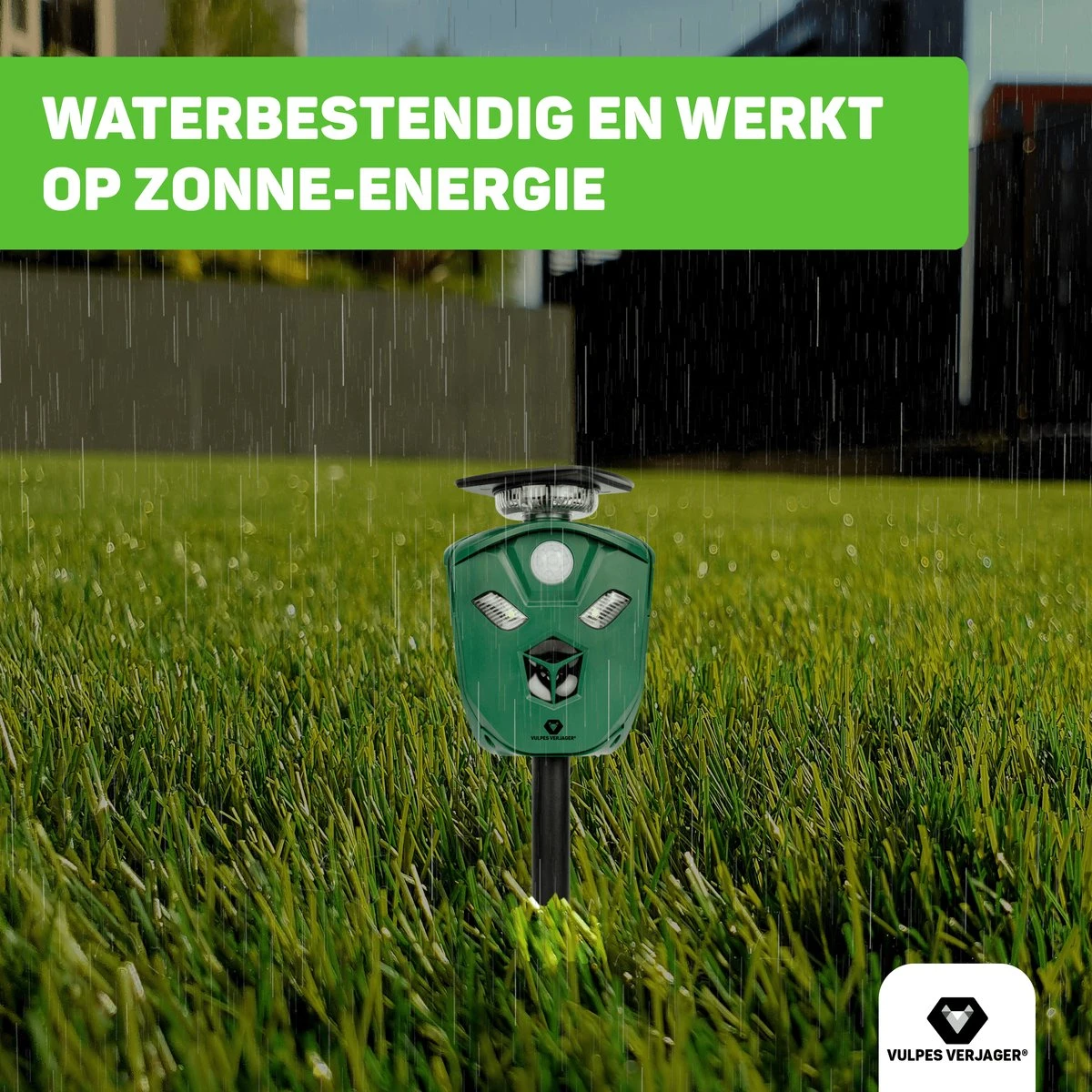Vulpes Verjager® Ultrasone Kattenverjager Op Zonneenergie - Kattenschrik - Marterverjager - Waterdicht, 360° Bescherming & 20m Bereik - Afweermiddel Voor Vogels, Katten, Muizen Etc. - Afbeelding 3