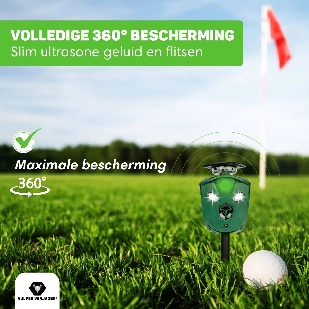 Vulpes Verjager® Ultrasone Kattenverjager Op Zonneenergie - Kattenschrik - Marterverjager - Waterdicht, 360° Bescherming & 20m Bereik - Afweermiddel Voor Vogels, Katten, Muizen Etc. - Afbeelding 6