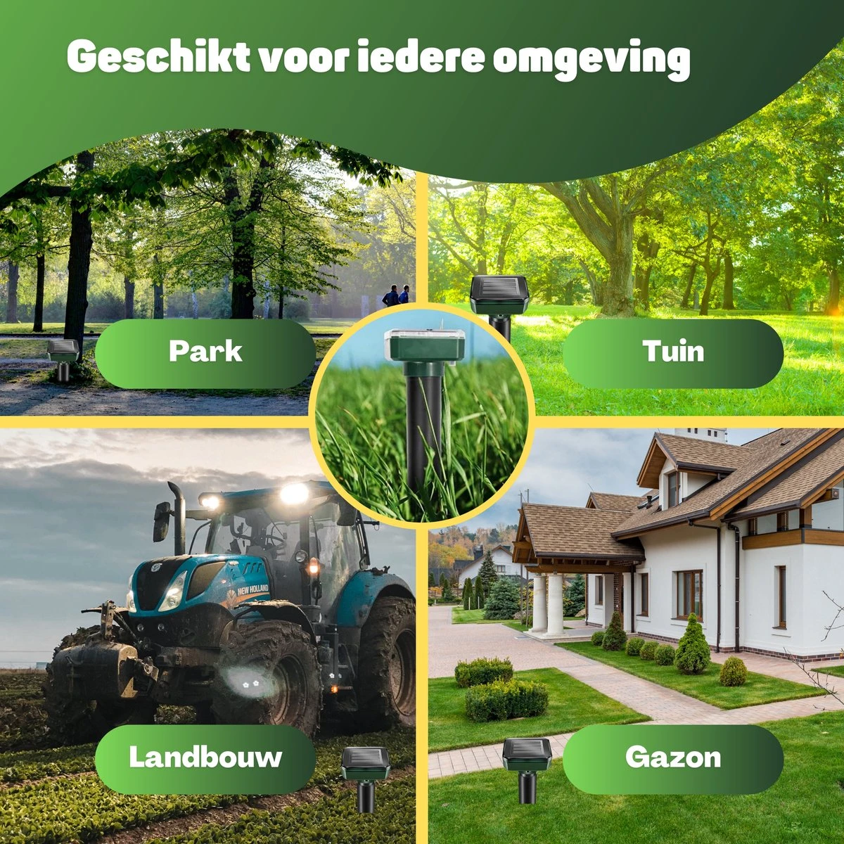 Vulpes Verjager® Mollenverjager - 4 Stuks - Muizenverjager - Mollenbestrijding - Werkt Op Zonne-energie - Waterdicht - Diervriendelijk - Strakke Tuin, Gazon Of Perceel! - Afbeelding 7