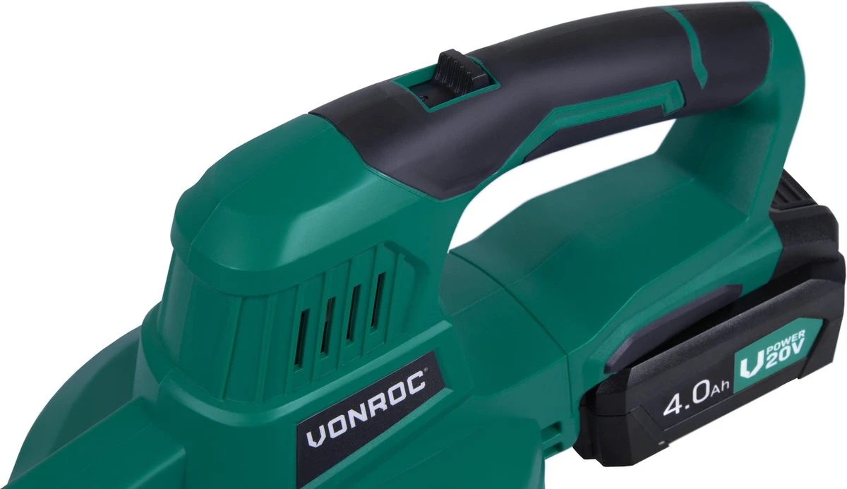 VONROC Accu Bladblazer – VPower 20V – 2 Standen – Max. Blaassnelheid 190km/u – Incl. 4.0Ah Accu En Sneloplader - Afbeelding 3