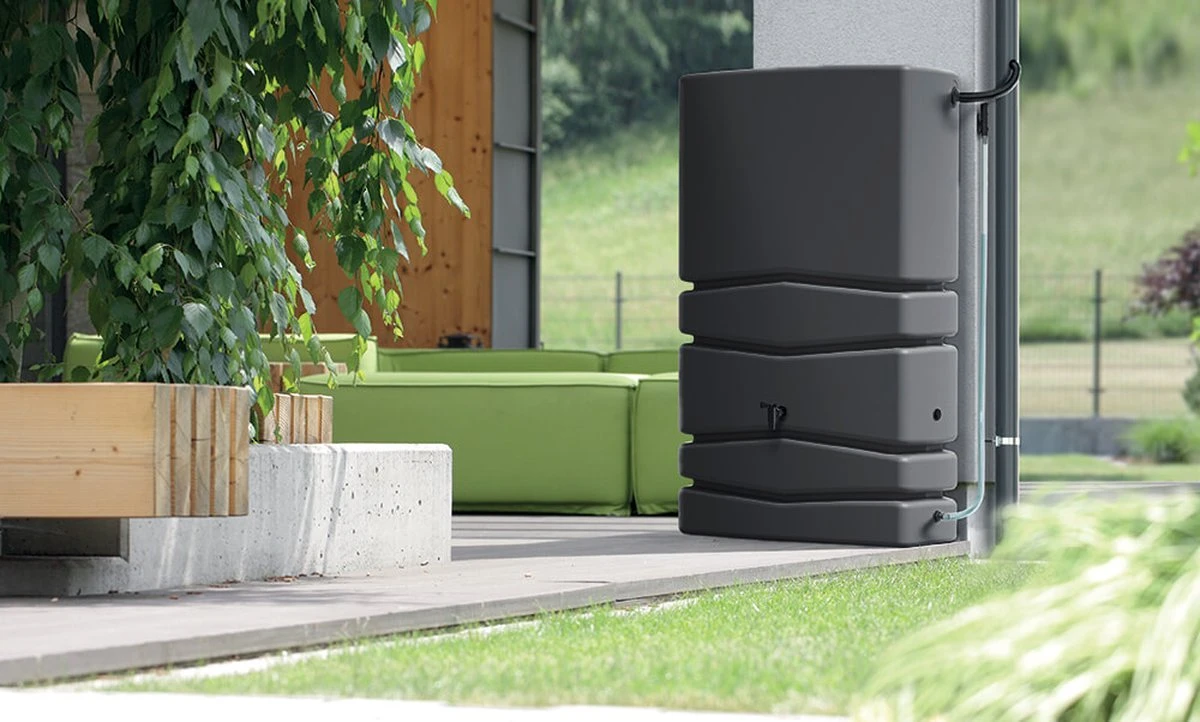 Prosperplast Regenton Aqua Tower 350 Liter - Antraciet - Afbeelding 2