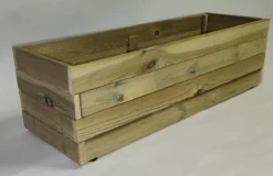 Plantenbak Bloembak Balkonbak Grenen Hout Geïmpregneerd 98x33x28cm - Handgemaakt - Duurzaam - Zwaar