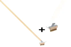 Synx Tools Onkruidborstel Met Schraper + Extra Borstel Met Schraper - Onkruidverwijderaar / Bodembewerkers - Voegenborstels -Voegenkrabbers - Met 2x Houders En 1x Steel 160cm