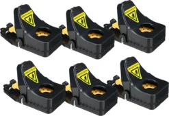 Muizenval "Berria" Set Van 6 Stuks, 100% Pakkans, Inclusief Gebruiksaanwijzing - Muizen Verjagen - Muizen Vangen - Muizenklem - Herbruikbaar - Zonder Muizengif