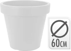 Relaxwonen - Bloempot Rond 60 X 52 Cm Wit