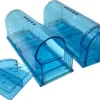 Diervriendelijke Muizenvallen Blauw – 2 Stuks - Vangt Muizen Levend - Humane Muizenval - Muizen Lokdoos - Ongedierteval