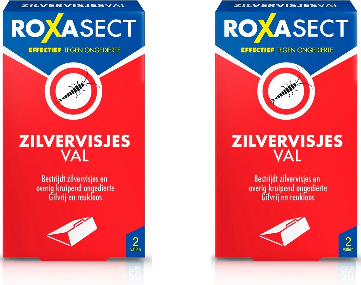 Roxasect Zilvervisjesval - Ongedierteval - Bestrijden Van Zilvervisjes, Papiervisjes En Ovenvisjes - 2 Stuks