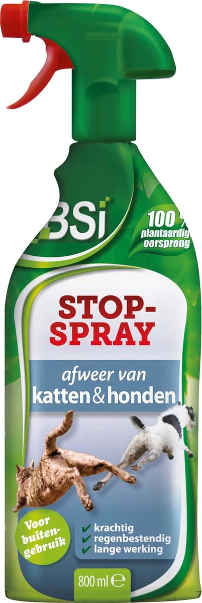 BSI - Stop Spray Voor Het Verjagen Van Katten En Honden - Langdurig Actief - 800 Ml