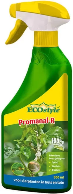 ECOstyle Promanal-R Spray Gebruiksklaar - Insecten Bestrijdingsmiddel Voor Spint, Wolluis En Dopluis - Binnens- En Buitenshuis- 100% Plantaardig - 500 ML