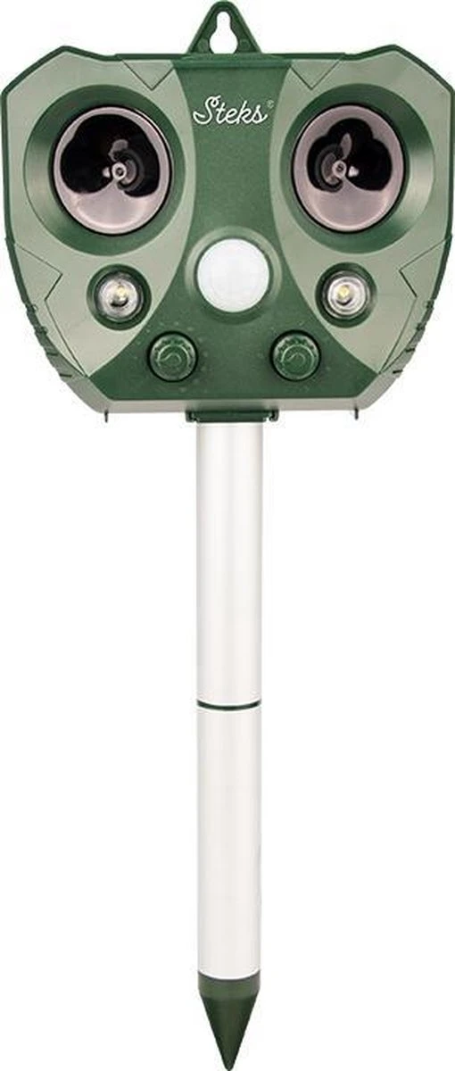Steks® Ultrasone Kattenverjager - Kattenschrik - Katten Afweermiddel - Zonneenergie - Marterverjager - Op Batterijen - Met Adapter - Tuin - Ongedierte Verjager - Afbeelding 9