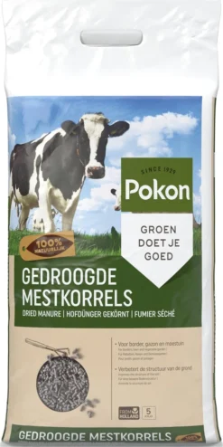 Pokon Gedroogde Mestkorrel - 5kg - Meststof - Geschikt Voor 10m2 Tot 40m2