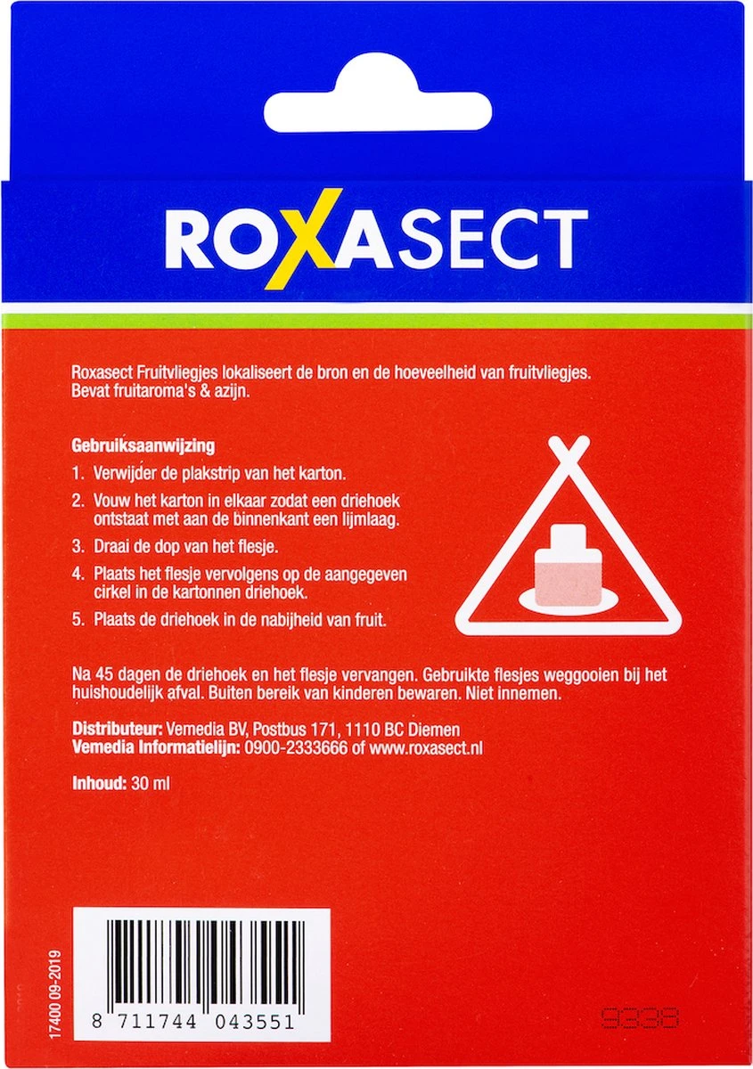 Roxasect Fruitvliegjes Ongedierteval - Anti-fruitvliegjes Insectenval - 1 Stuks - Afbeelding 3