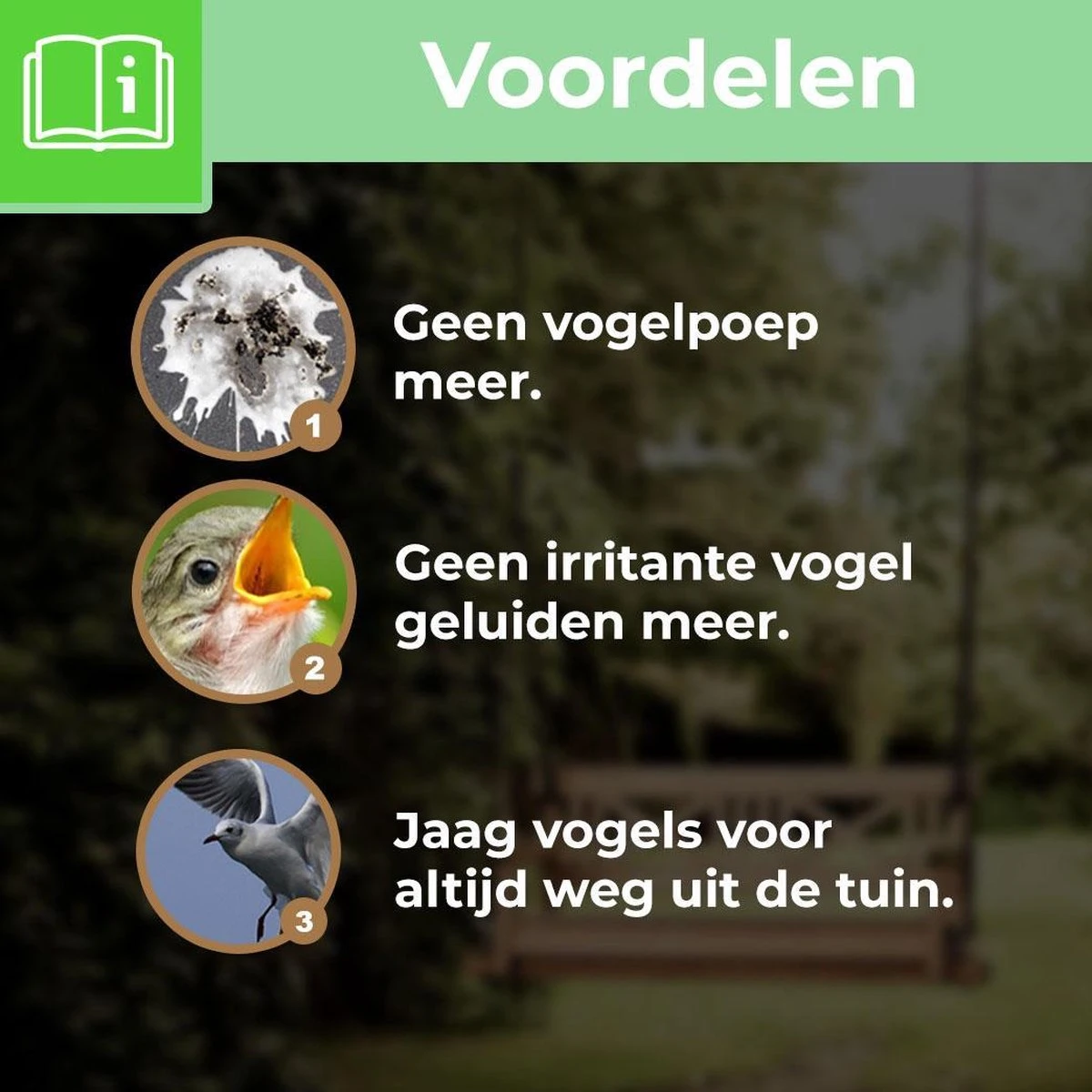 Merkloos Vogelverschrikker Pro - 3 Stuks - Reigerverschrikker Pro - Reigerverjager - Reiger Afschrikken - Reigerverjager Pond Protector - Vogelverjager - Duivenverjager - Vogelverschrikker - Afbeelding 3